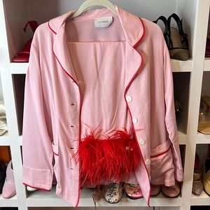 SLEEPER feather pajamas pink/red XS